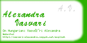 alexandra vasvari business card